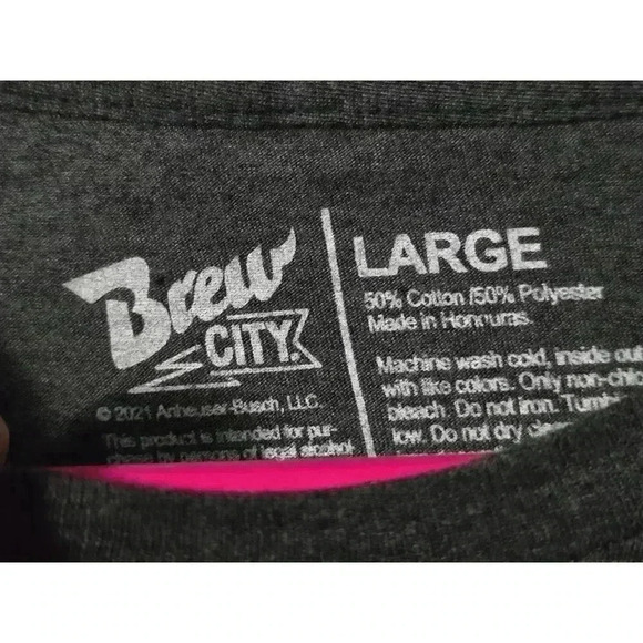 Women's Brew City Busch‎ T-Shirt Large Gray - Picture 3 of 4